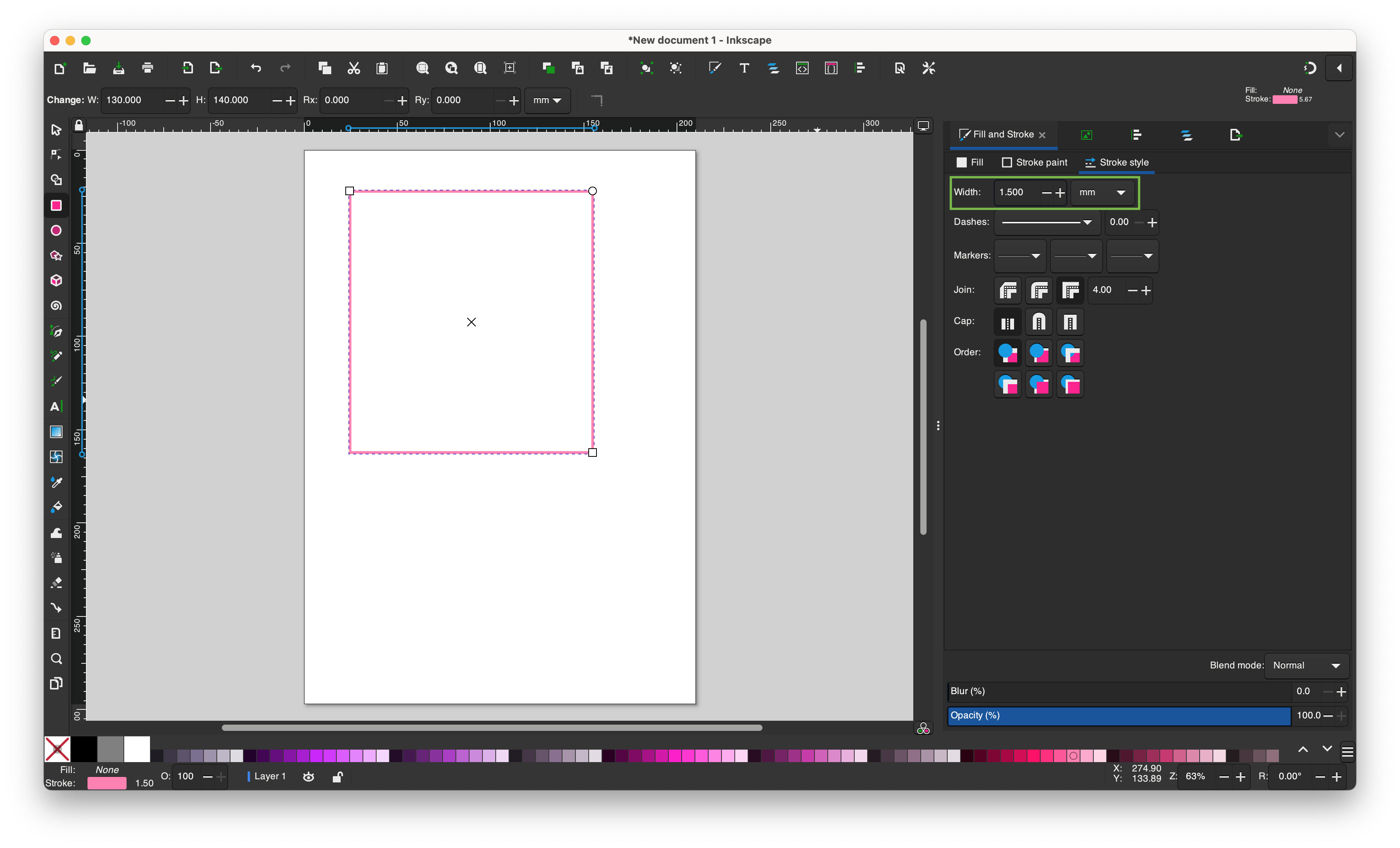 Set Material Stroke Width