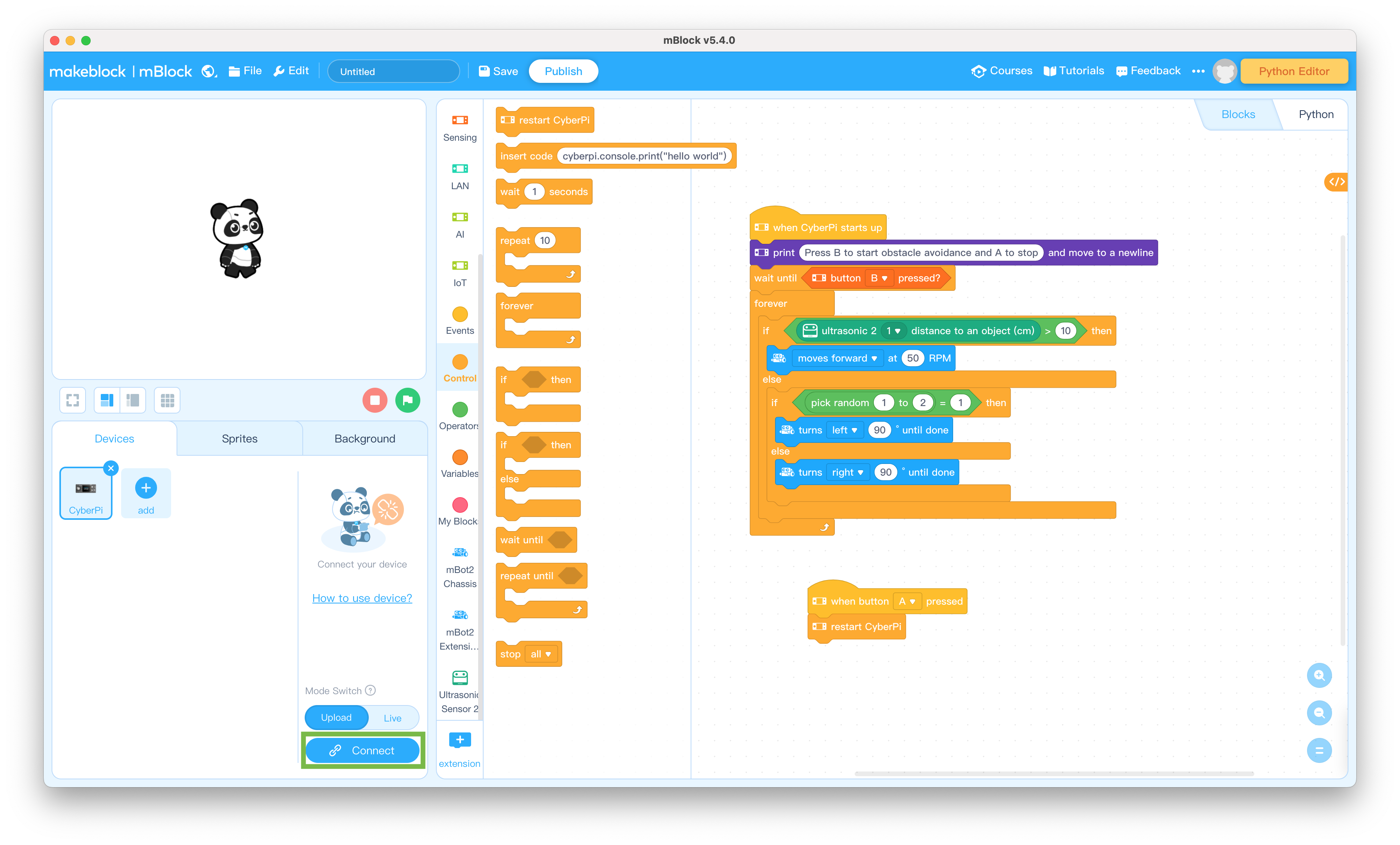 Connect to CyberPi