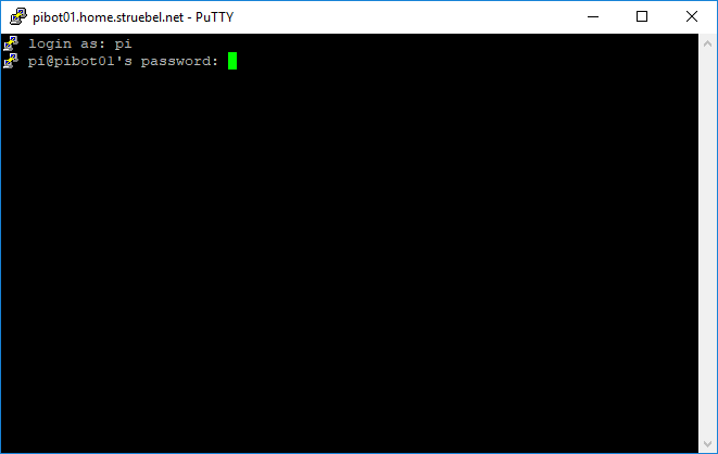 PuTTY Login