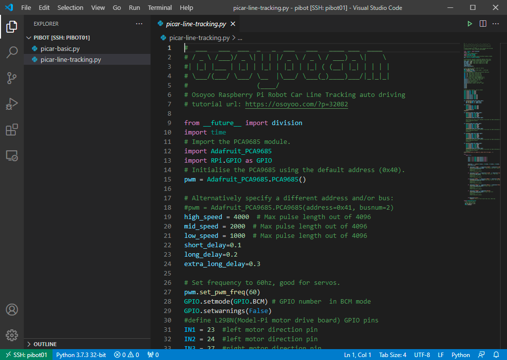 VSCode picar-line-tracking.py
