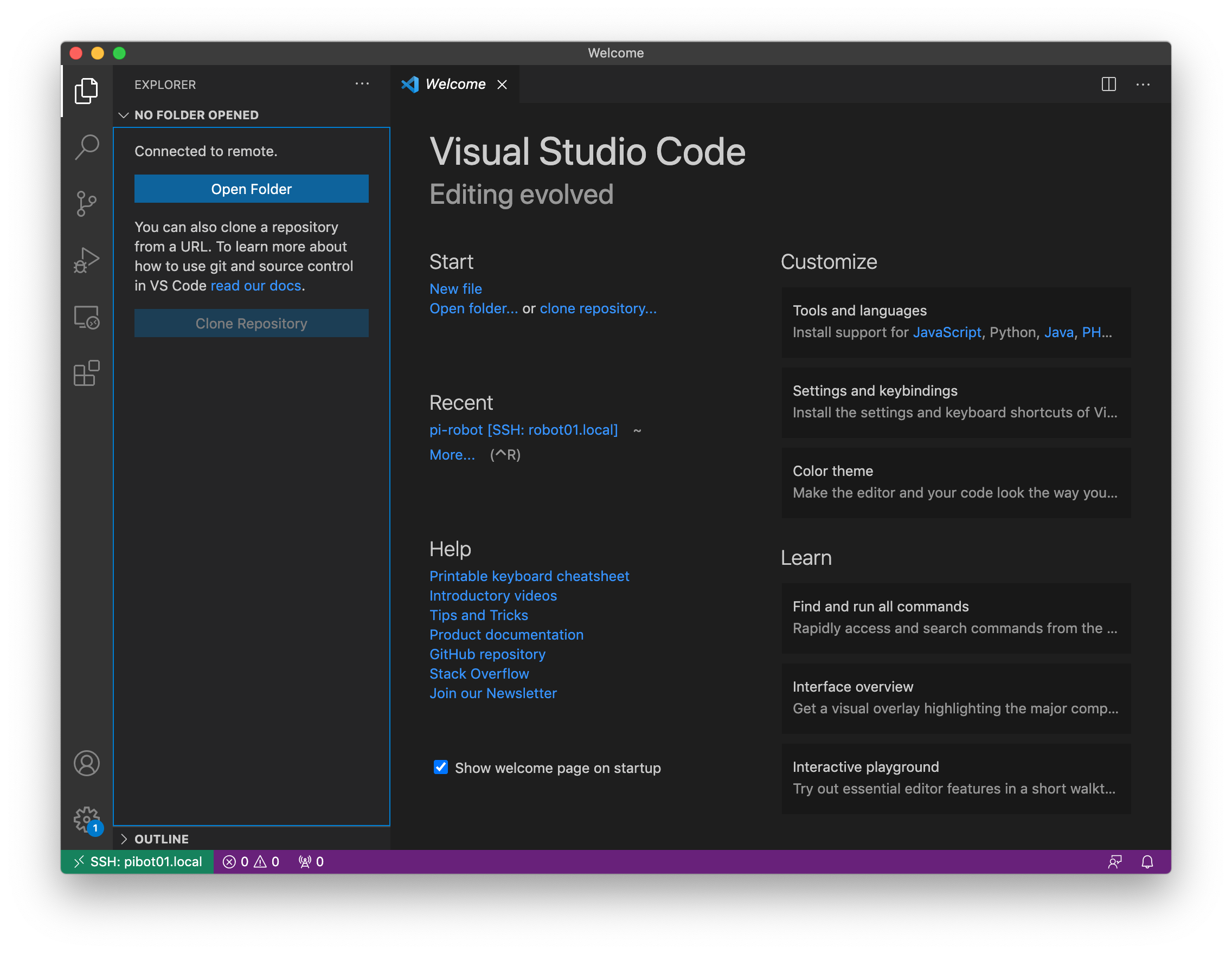 VSCode Open Folder