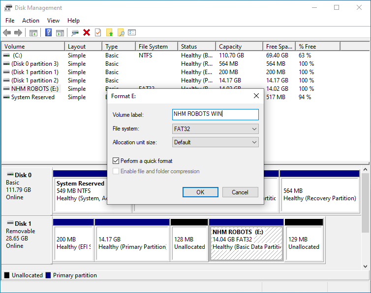 Select file system