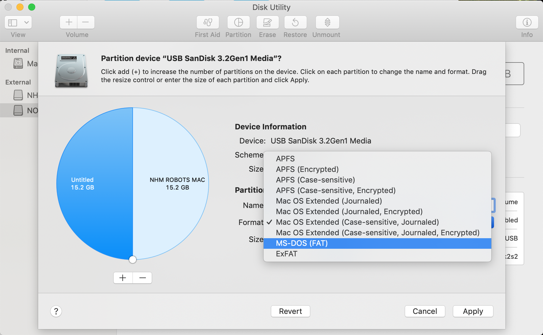 Windows partition format