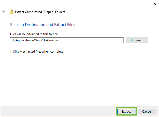 Win32DiskImager Extract Files