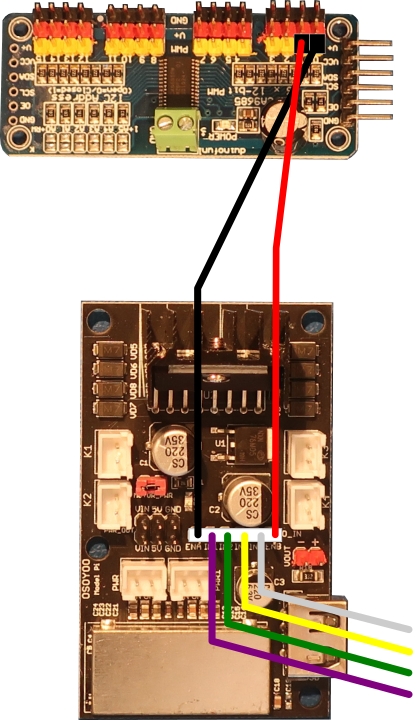 Model Pi control wires