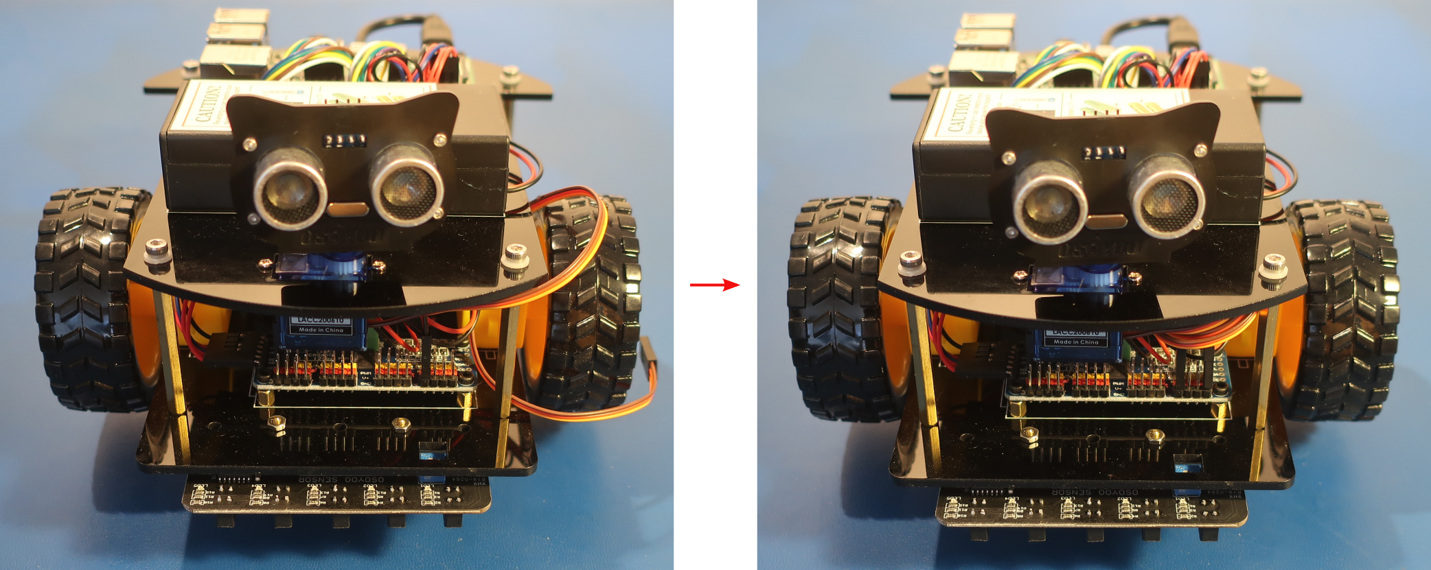 Install micro servo motor wires