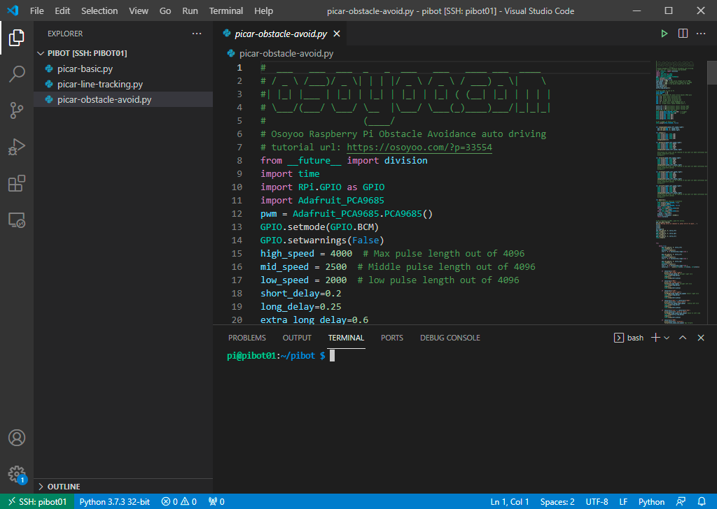 VSCode picar-line-tracking.py