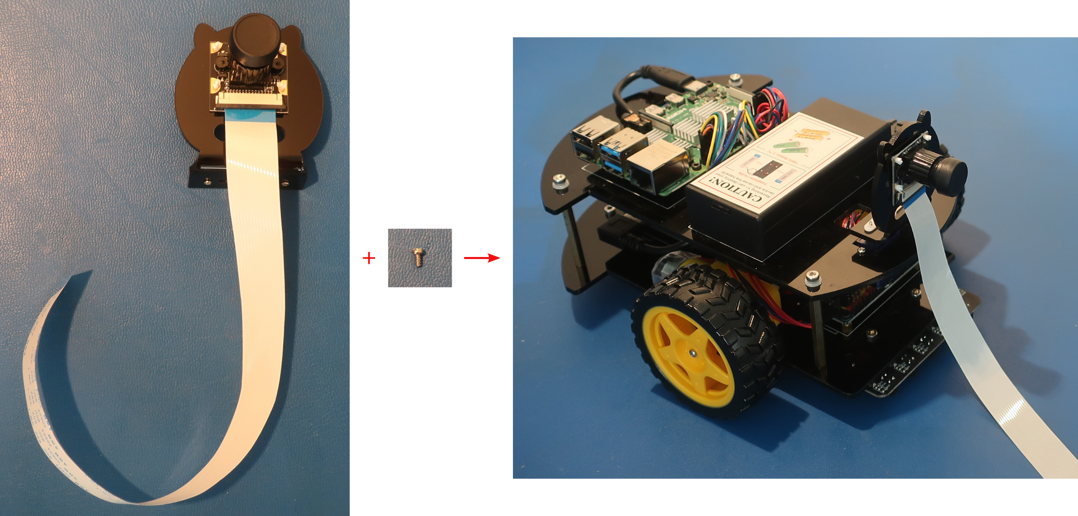 Install CSI camera holder to micro servo motor